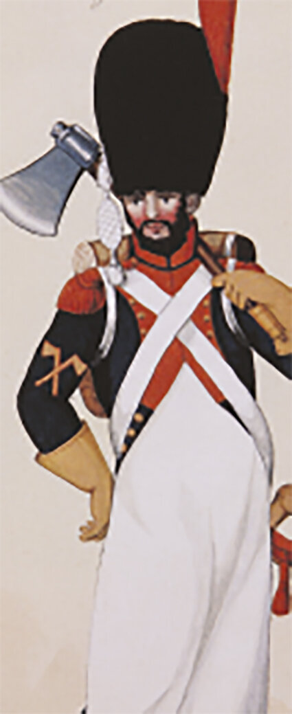 Сапер гренадерской роты 54-го полка линейной пехоты. Манускрипт Отто 