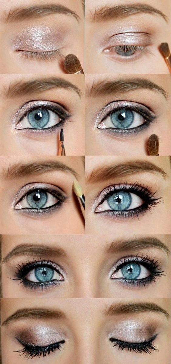 Красивый макияж для голубых глаз