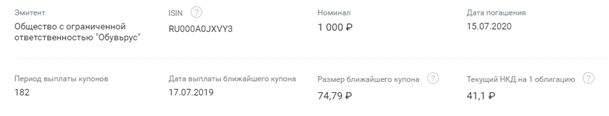 Данные по эмитенту в личном кабинете 