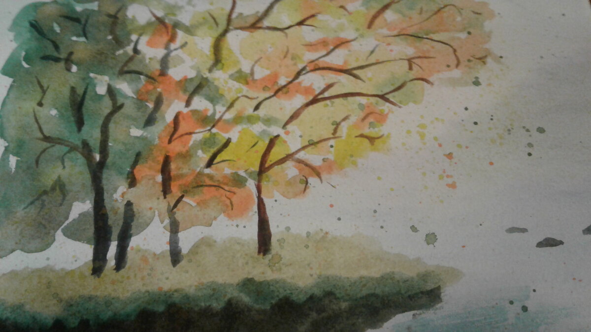 Листопад на озере