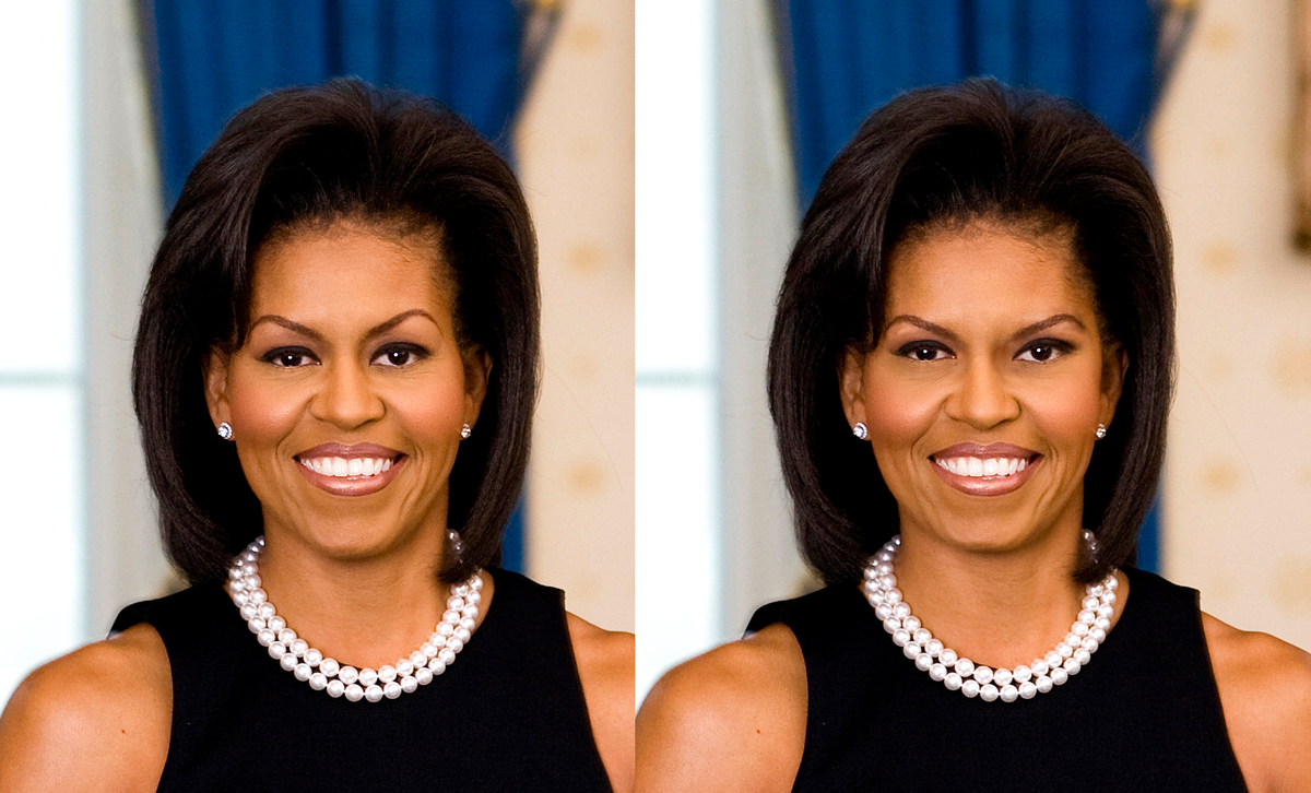 Станет ли Мишель Обама красивее, если ее подогнать под шаблон красоты в фотошопе