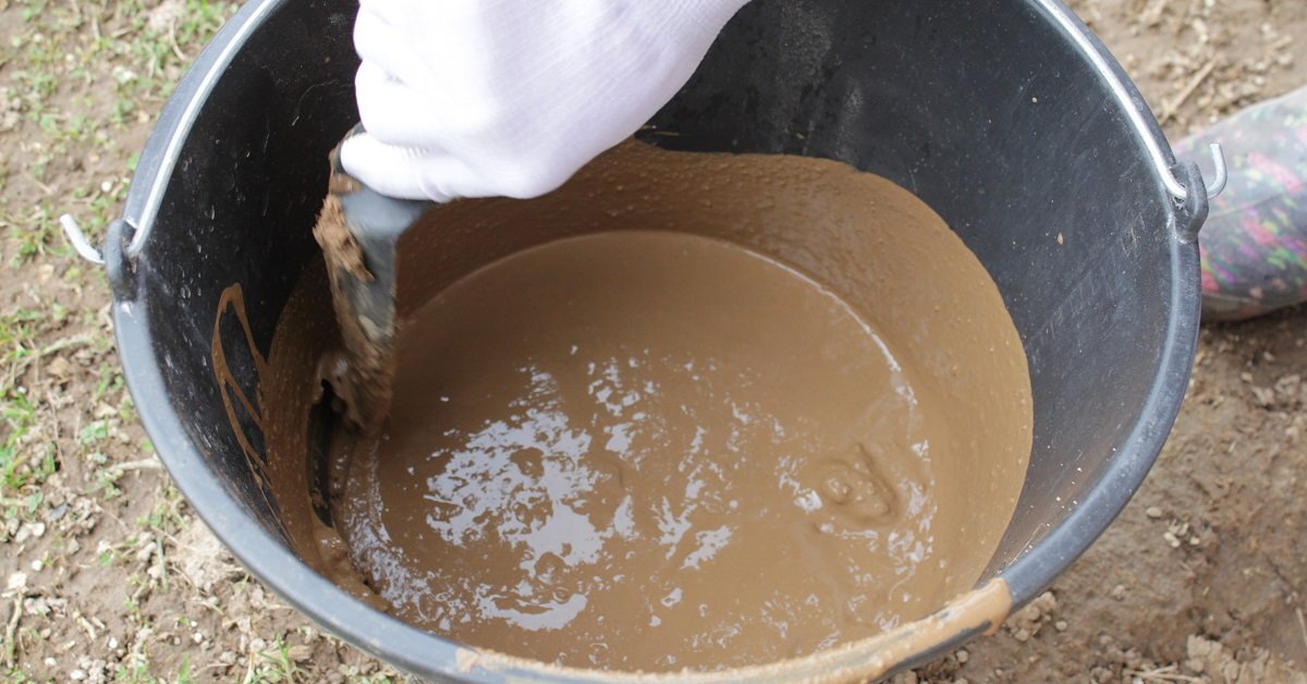 Как приготовить глиняную болтушку. Как приготовить глиняную болтушку. Замазка глина для яблони. Глиняная болтушка для саженцев. Голубая глина фото.