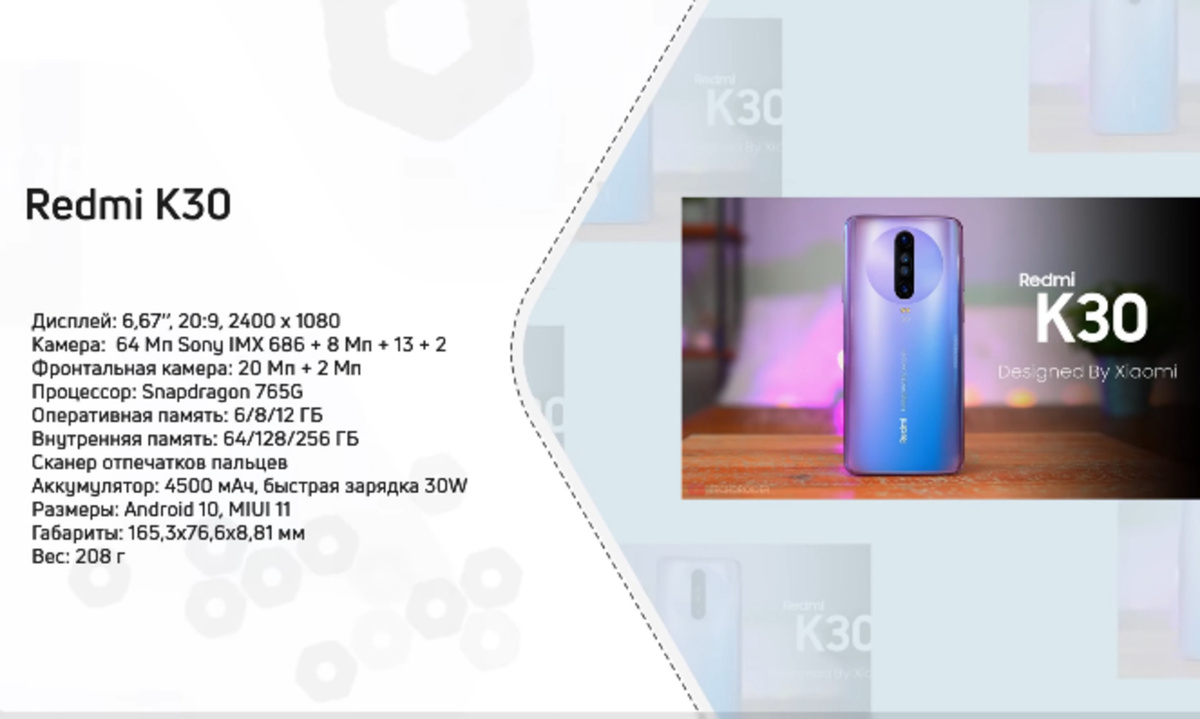 Redmi K30 характеристики