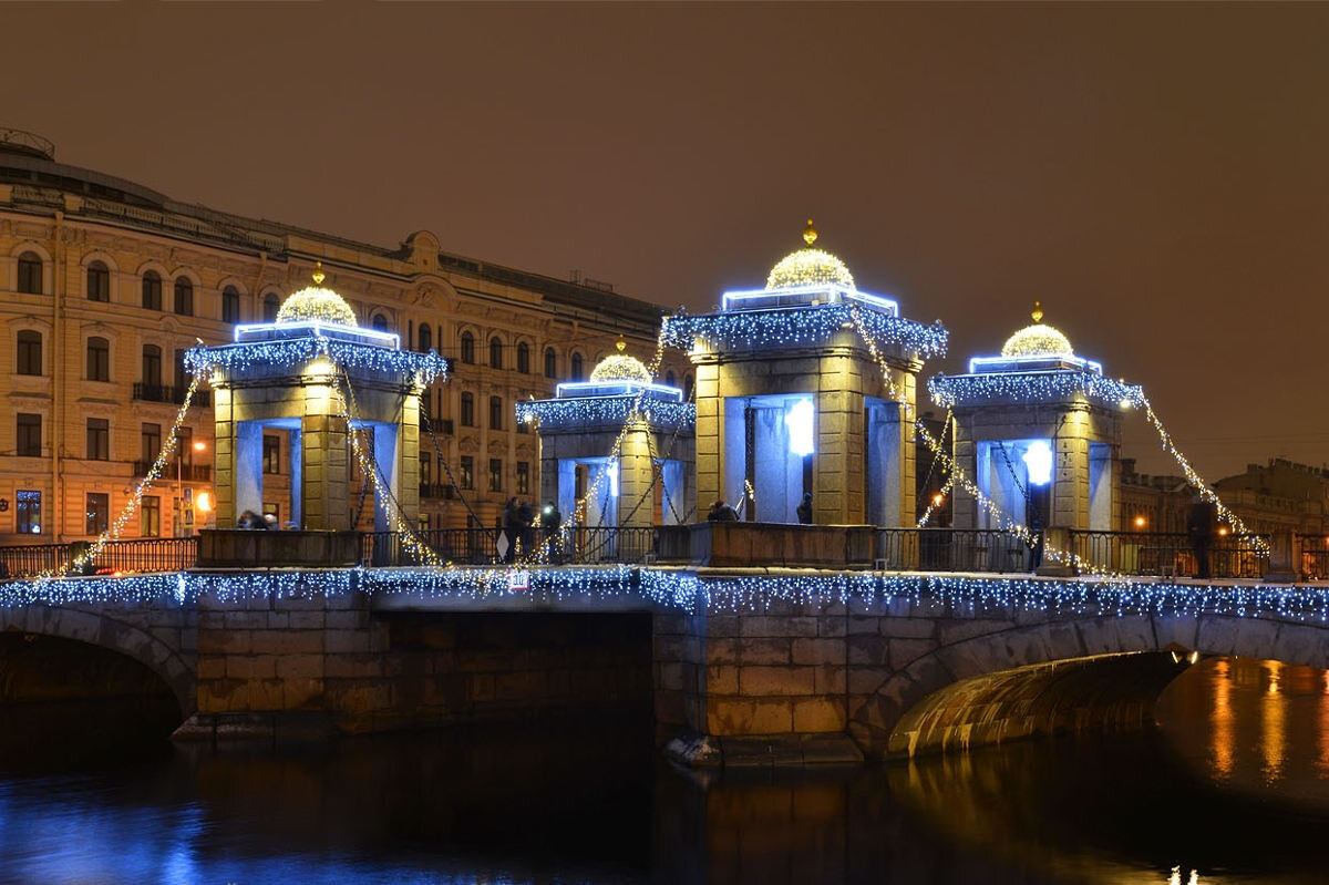 Новая санкт петербург фото. Мост Ломоносова причал. Мост Ломоносова Единорог. Новый Петербург. Санкт-Петербург в декабре.