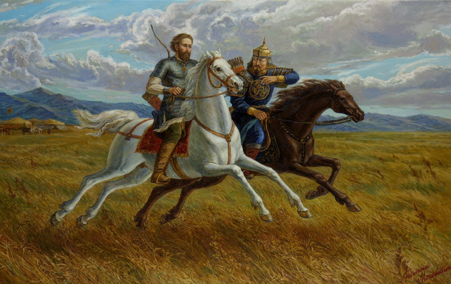 Филипп Москвитин. Св.князь Александр Невский и хан Сартак в Орде.2002 год https://tatar-rulit.livejournal.com/79891.html
