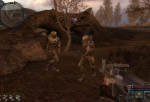 Они дают "задание" на освобождение друга( он уже Мёртвый). Надо лезть в пещеры( там бандиты) Не забудьте забрать артефакт. 