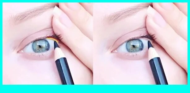 Прокрашивание межреснички стандартное. Линия может слегка заходить на желтую полосу, что визуально состарит и уменьшит глаз