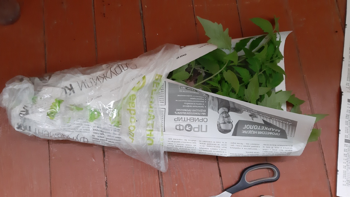 Букетная упакрвка. Фото автора