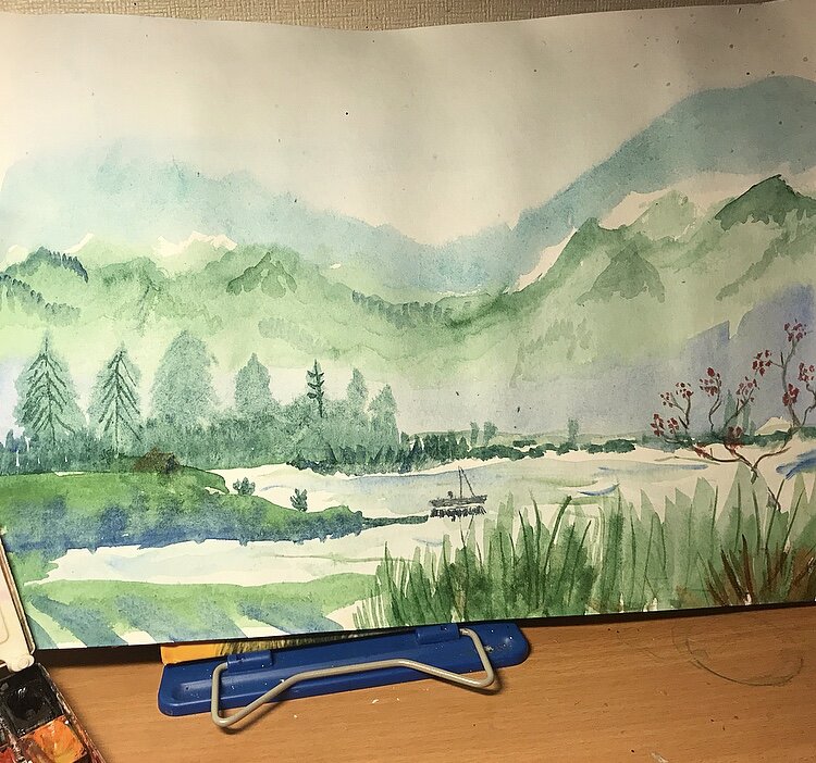 .. Горное озеро .. 