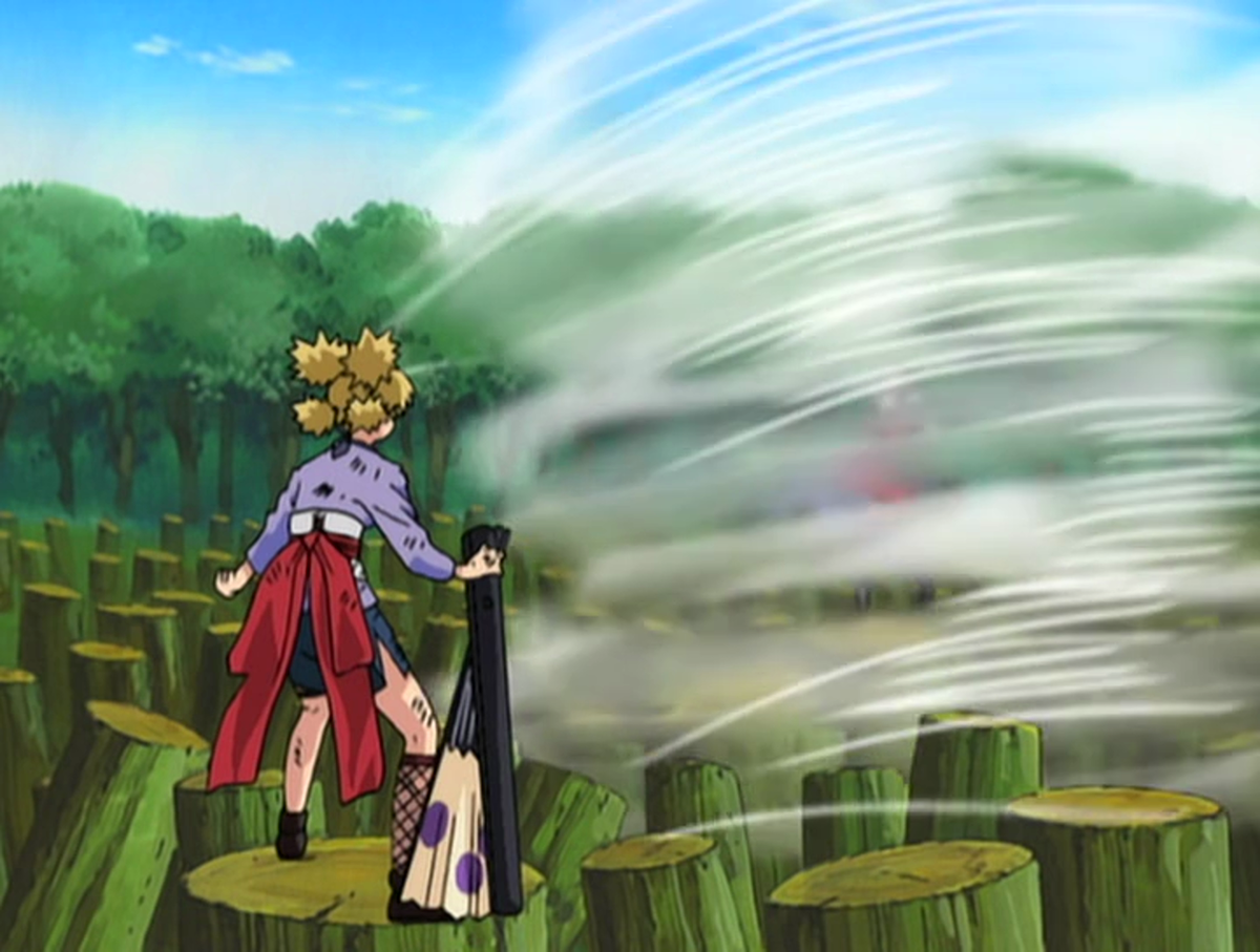 Темари использует Стихии Ветра