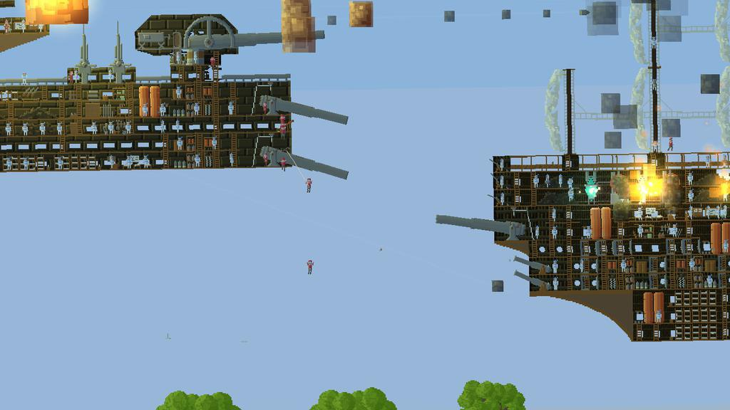 воздушный бой и высадка морпехов-десантников