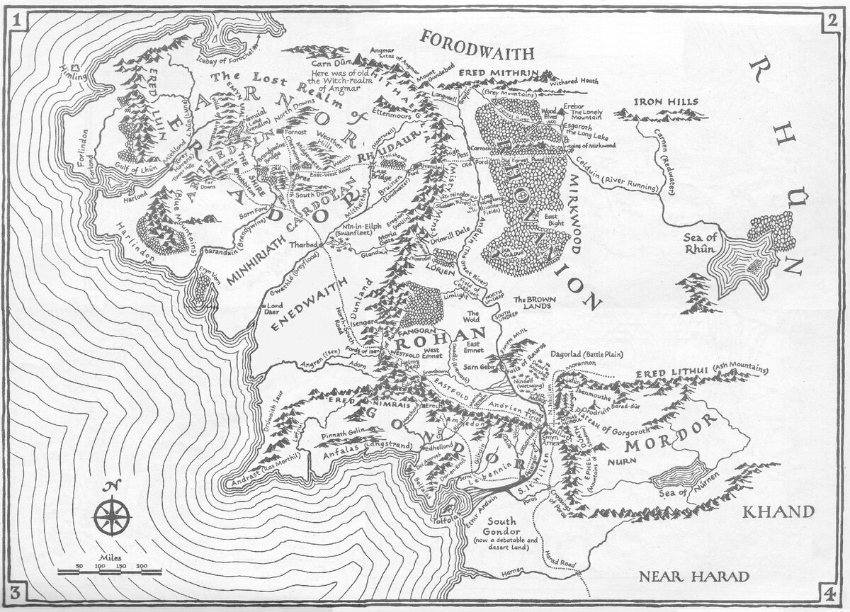 Ник Перумов черное копье карта Средиземья