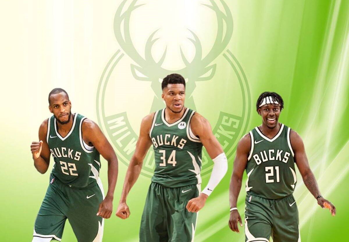 Крис Миддлтон, Яннис Адетокумбо и Дрю Холидэй