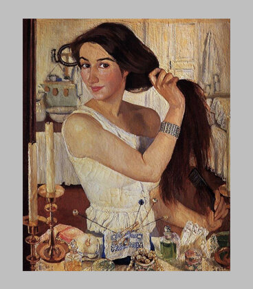 Зинаида Серебрякова. За туалетом. Автопортрет. 1909