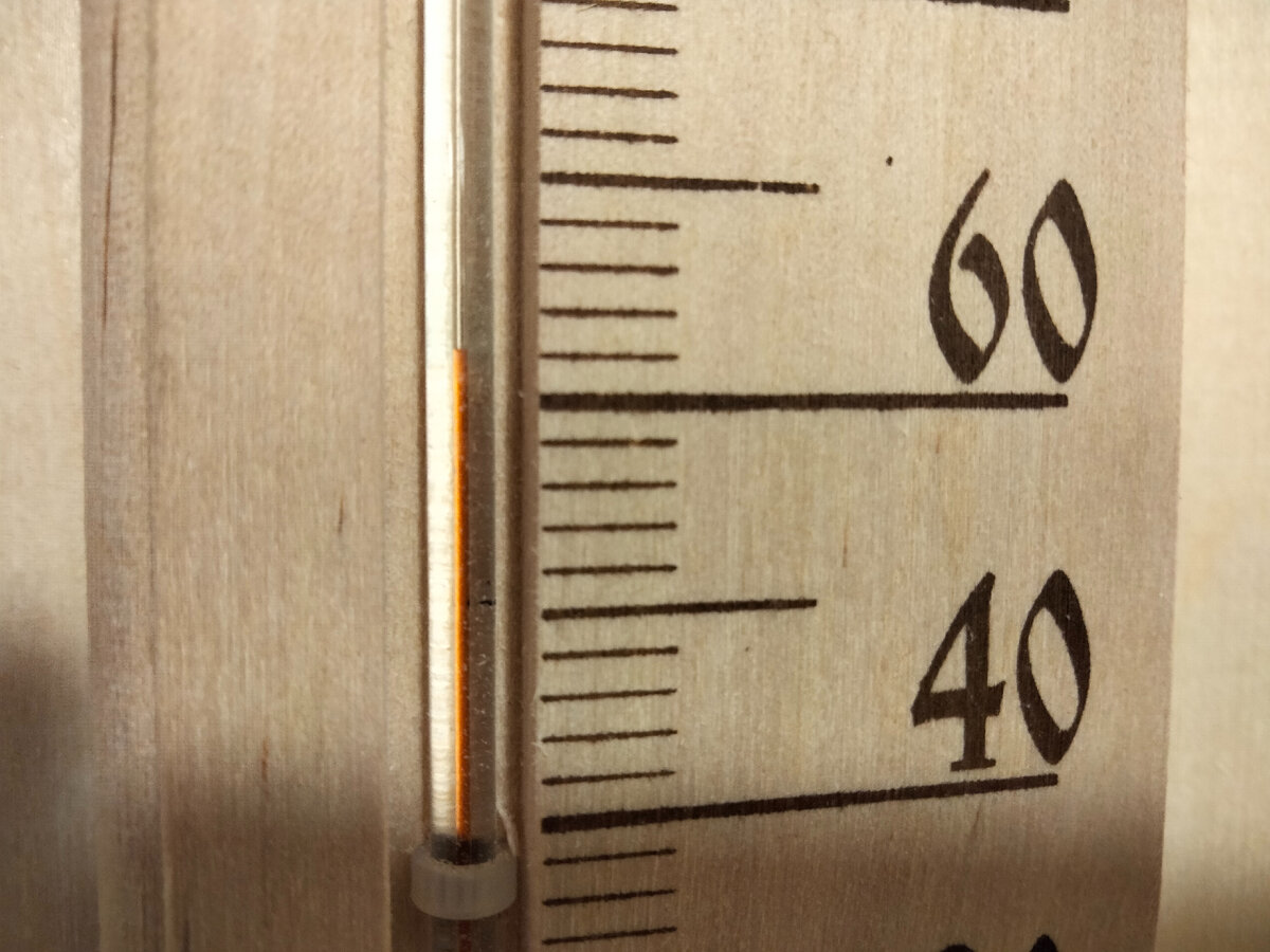 Температура в парилке должна быть около 60 градусов