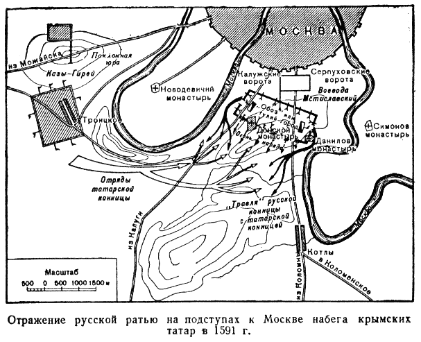 Карта сражения. Источник: Разин А. Е. История военного искусства. СПб., 1999 (http://militera.lib.ru/science/razin_ea/index.html) 