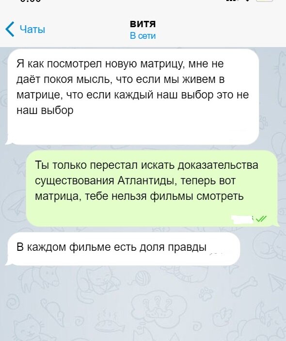 Переписка с девушкой