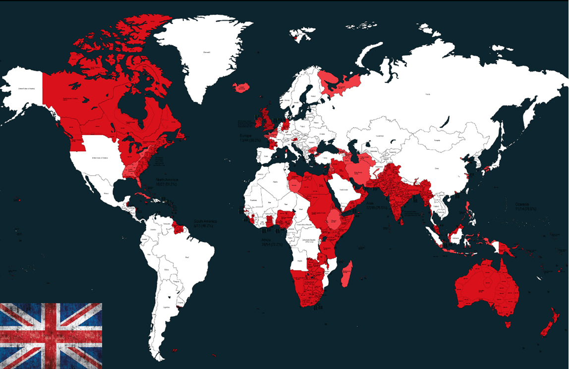 Территория великобритании в россии. Британская Империя карта на пике могущества. Британская Империя на карте в пике. Территория британской империи. Великобритания на пике могущества карта.