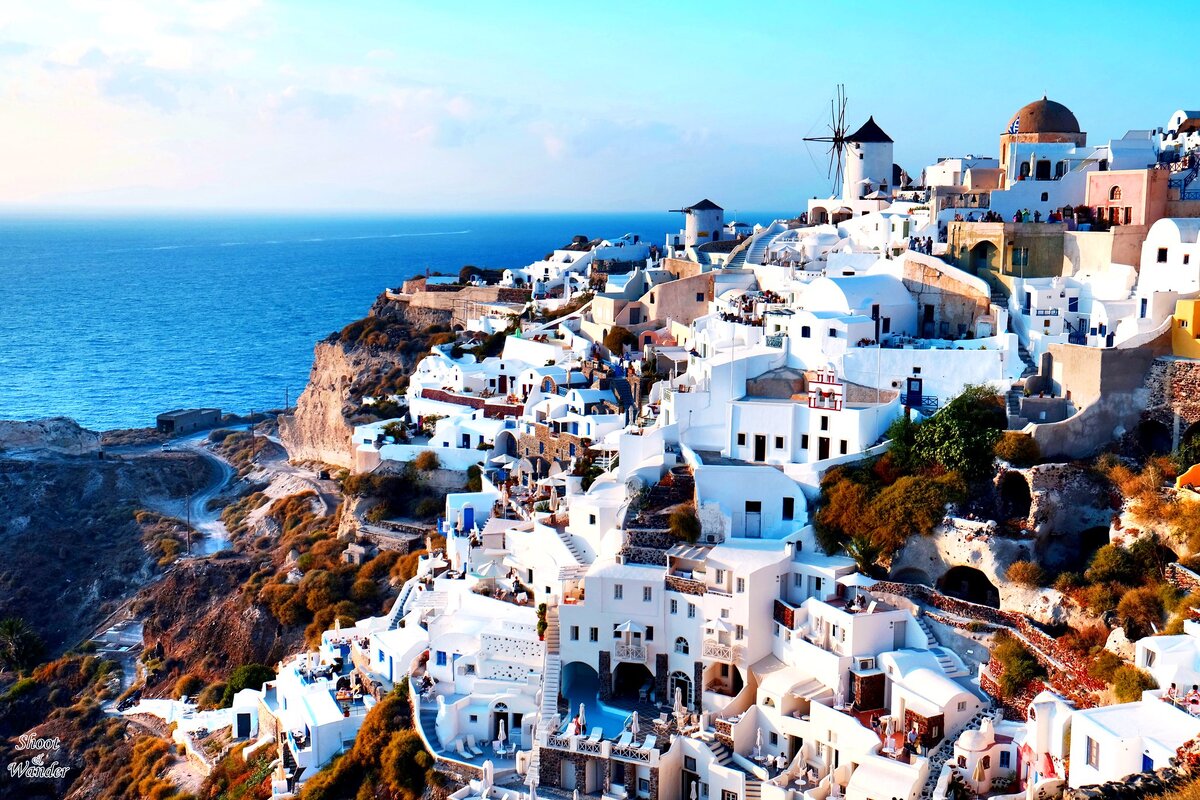 Вид на Санторини.  Sky Ng  