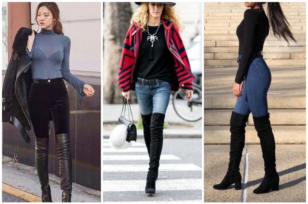 Заправить джинсы в сапоги и остаться модной: как сочетают брюки и обувь в  2019-20 гг? | ПолезНЯШКА | Дзен