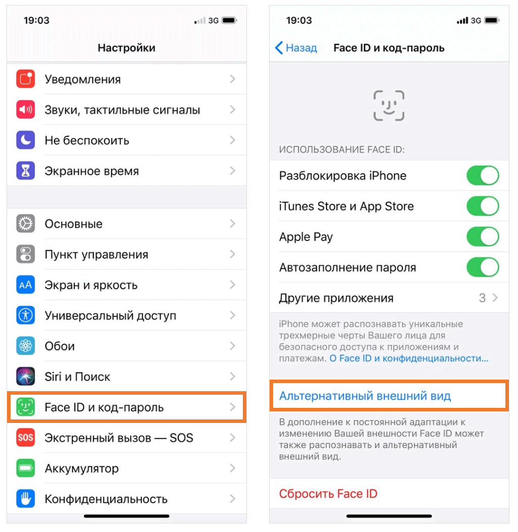 Как в iPhone добавить второе лицо для разблокировки экрана по Face ID? |  Apple-Sapphire.ru | Дзен