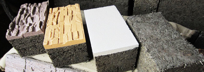 Декоративный плоский шифер для фасада и арболитовые блоки с декоративной облицовкой