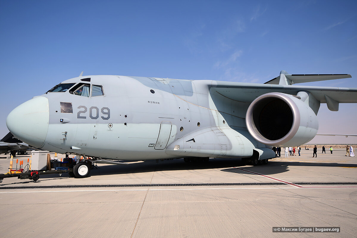 Kawasaki С-2 на авиашоу в Дубае, ноябрь 2019.