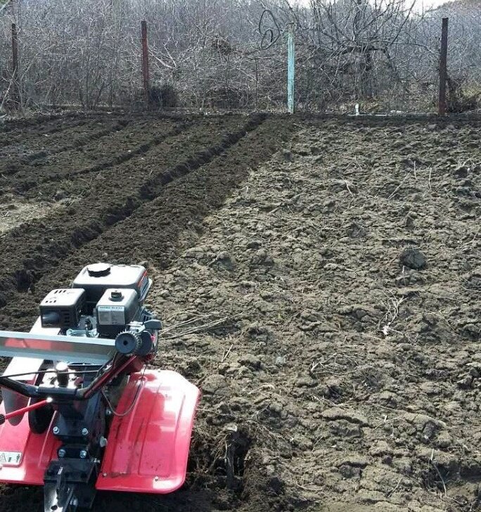 Для вспашки небольшого огорода достаточно самого простого мотоблока.