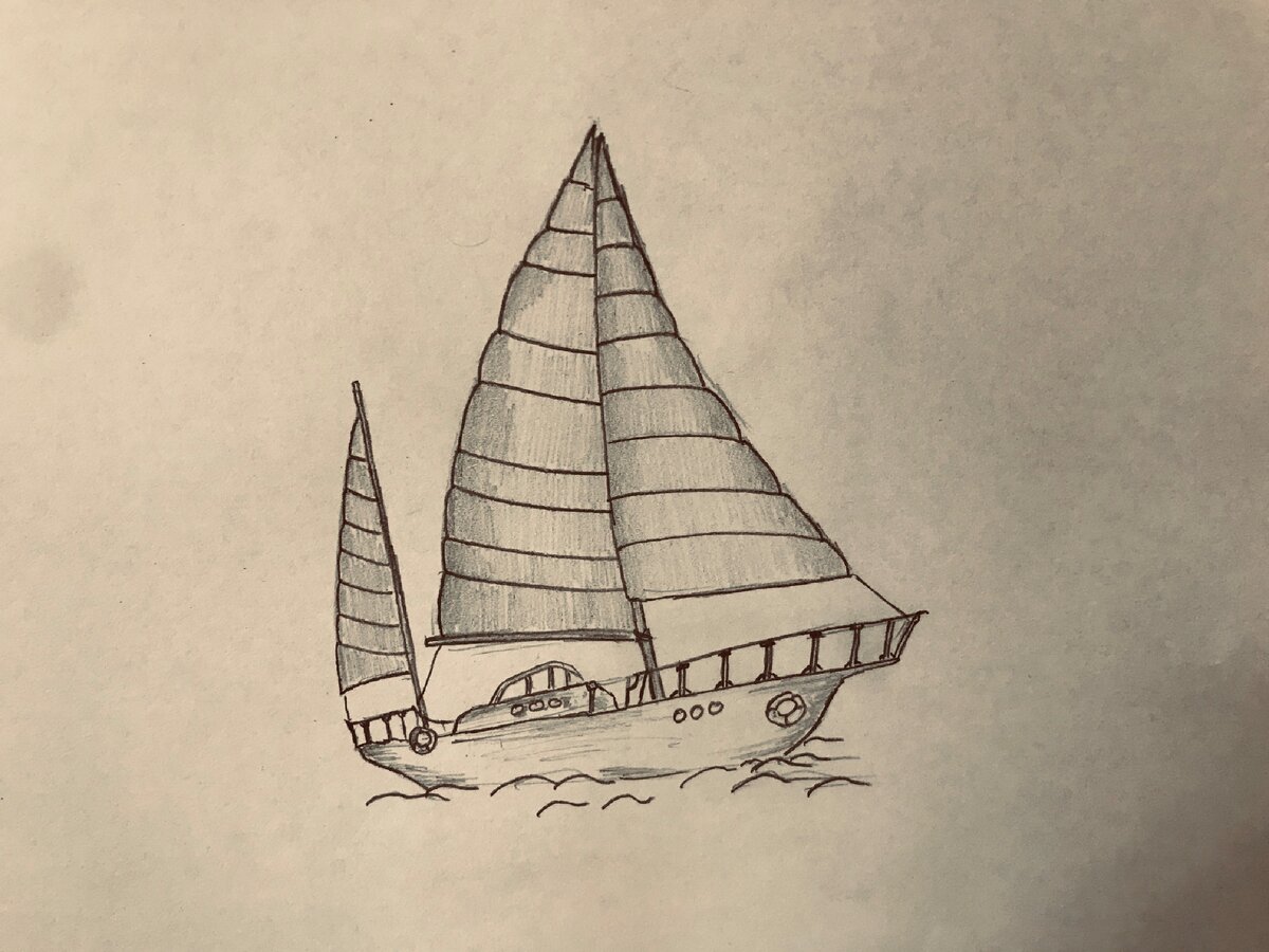 Яхта. Авторское изображение 