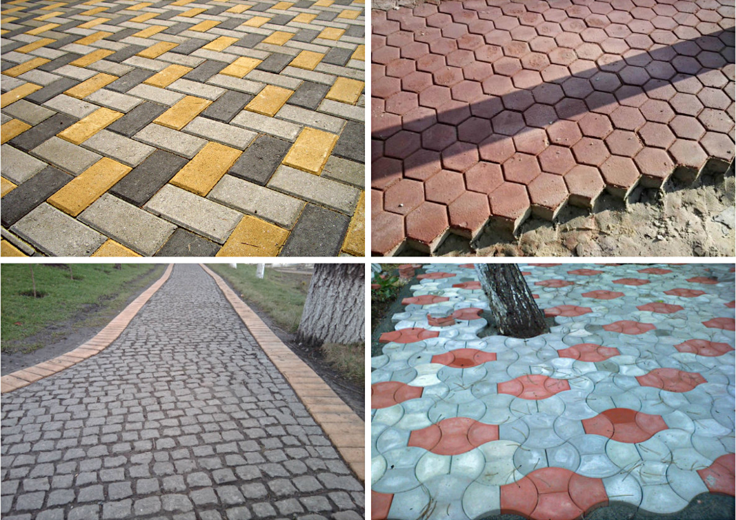 Также смотрят на толщину ФЭМ. Есть два основных стандарта: 40 и 60 мм. 40-милиметровые элементы используются при мощении тротуарной плитки на дорожках, не предназначенных для автотранспорта. Это дорожки, пешеходные площадки, зоны досуга. 60 миллиметров достаточно, чтобы использовать их для устройства стоянок, подъездов, по которым будут ездить легковые автомобили. Для дорог общего пользования используются элементы толщиной 80 мм.