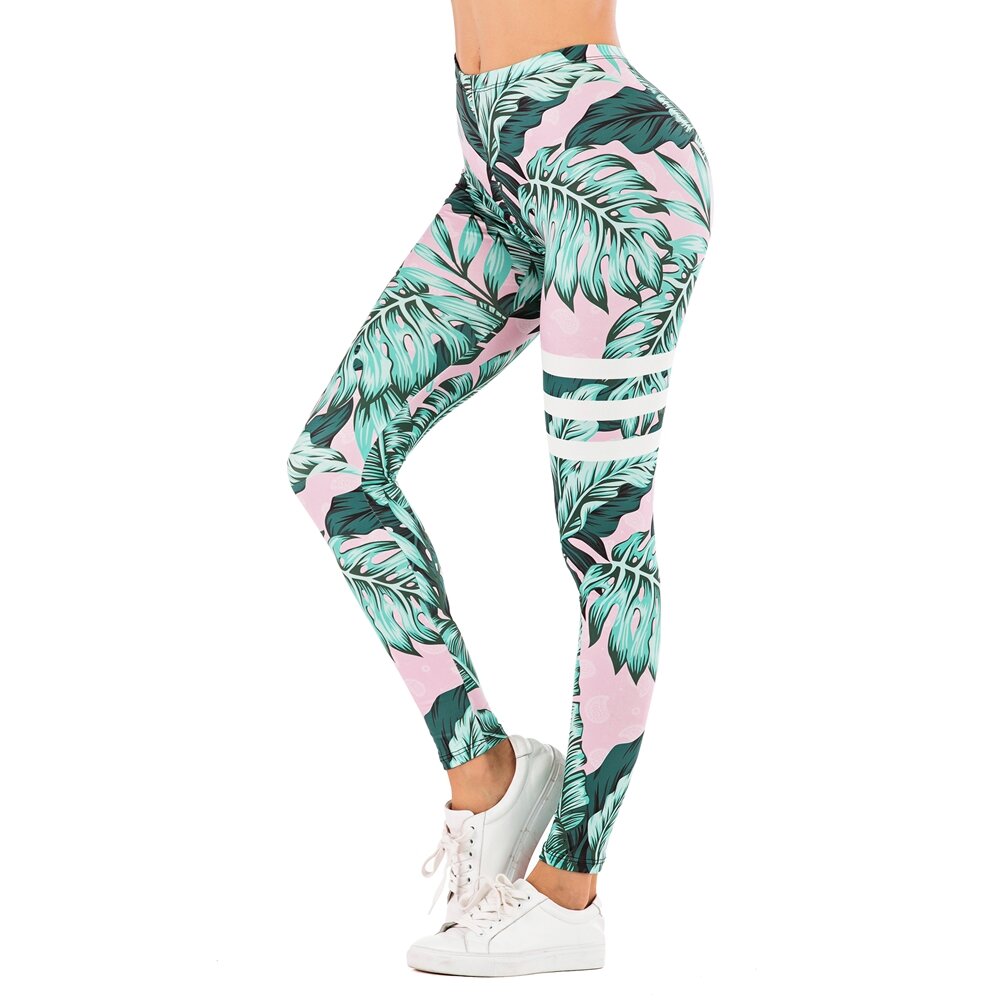 Леггинсы с принтом из листьев. Фотка с aliexpress.ru