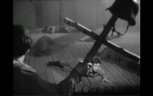 Кадр из фильма-спектакля "Василий Теркин", 1973 год. Глава "Смерть и воин".
