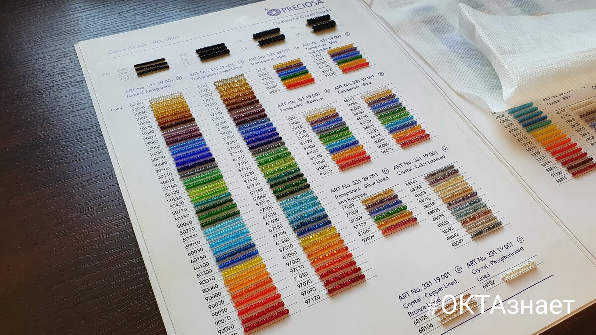 Карта Прециозы. Первый столбик прозрачный бисер