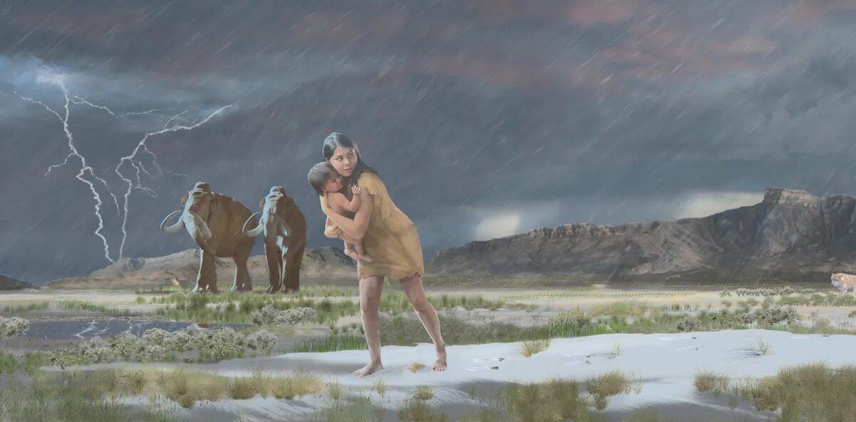 Так могла выглядеть доисторическая женщина, оставившая следы, найденные недавно учёными.