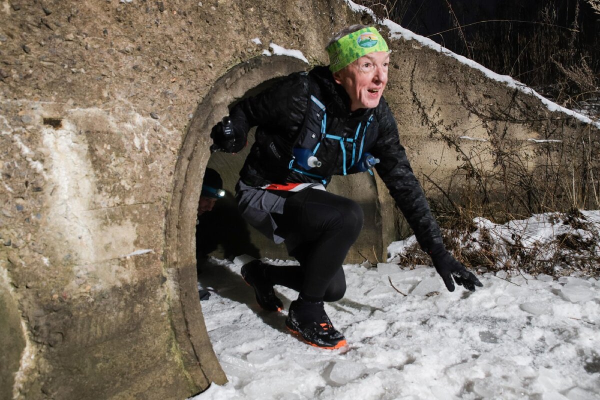 Один из участников 90 км дистанции  