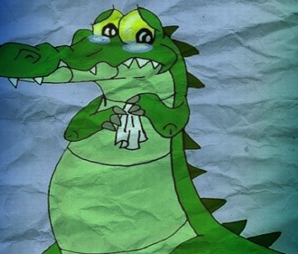 Крокодилам тоже бывает грустно