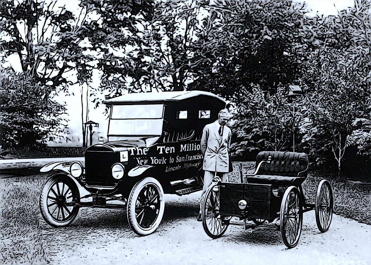 Первая машина жене. Henry Ford 1914.
