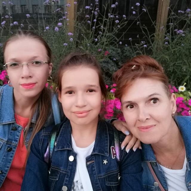 я с дочками. Лето