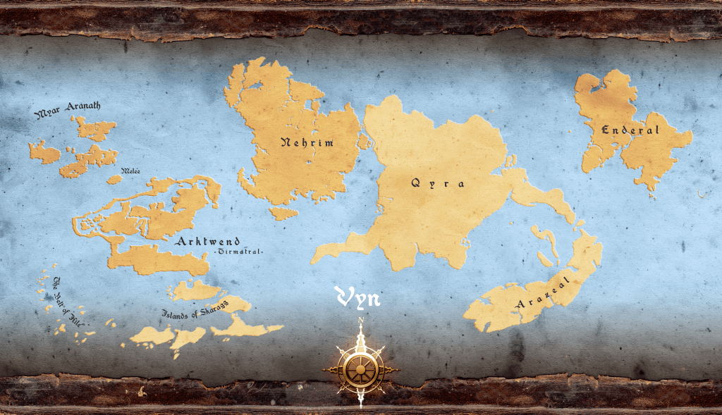 Карта Вина — фэнтезийного мира, в который нас забрасывают в Nehrim, Enderal и Arktwend 