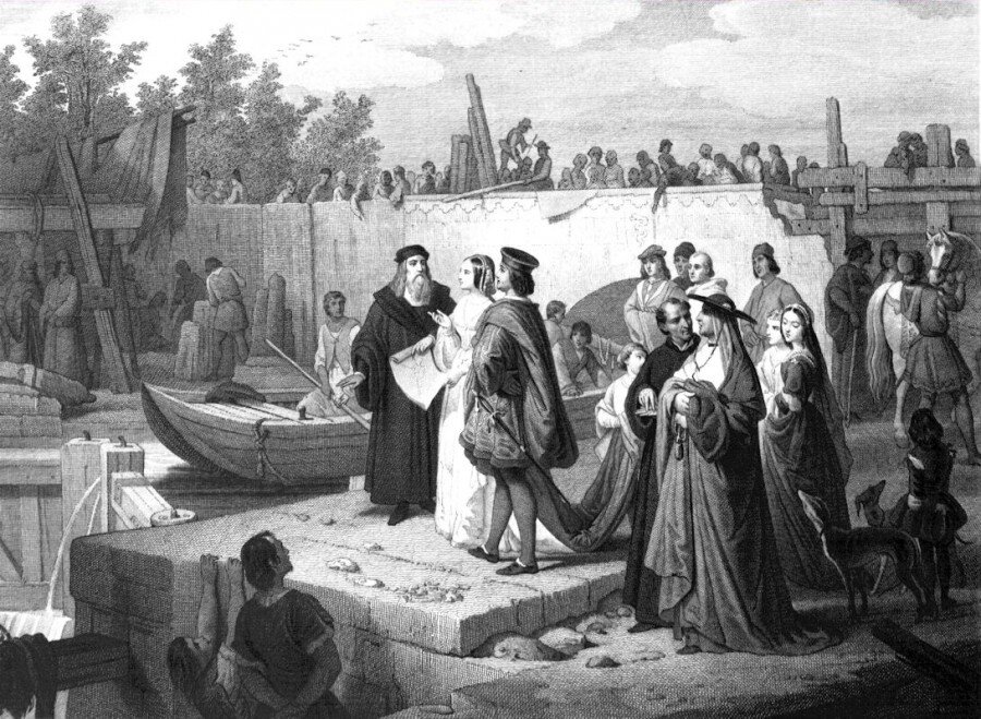 Леонардо да Винчи на службе у герцога Людовико Сфорца и его супруги Беатриче