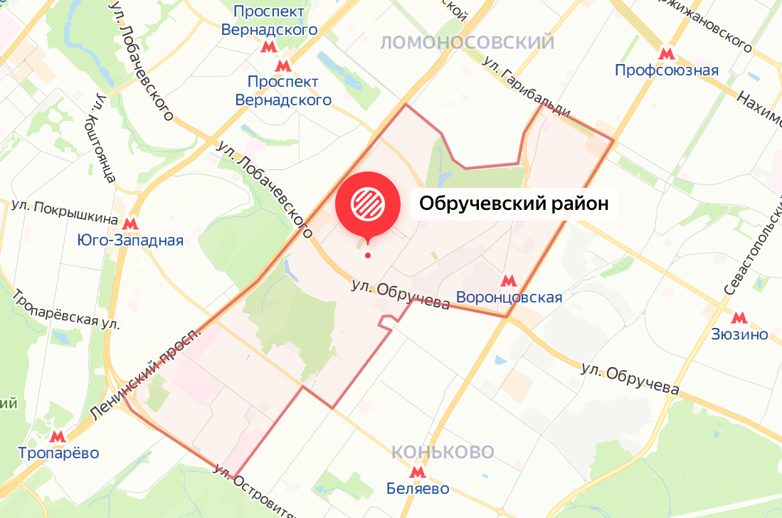 Обручевский район москвы