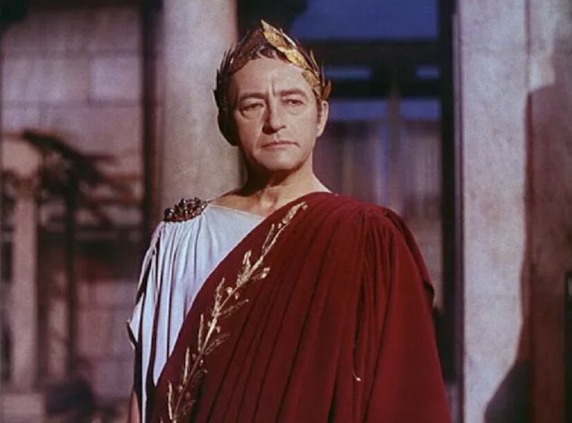 Юлий Цезарь / кадр из фильма «Цезарь и Клеопатра», 1945 год.