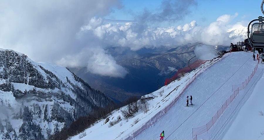 Красная Поляна горнолыжники