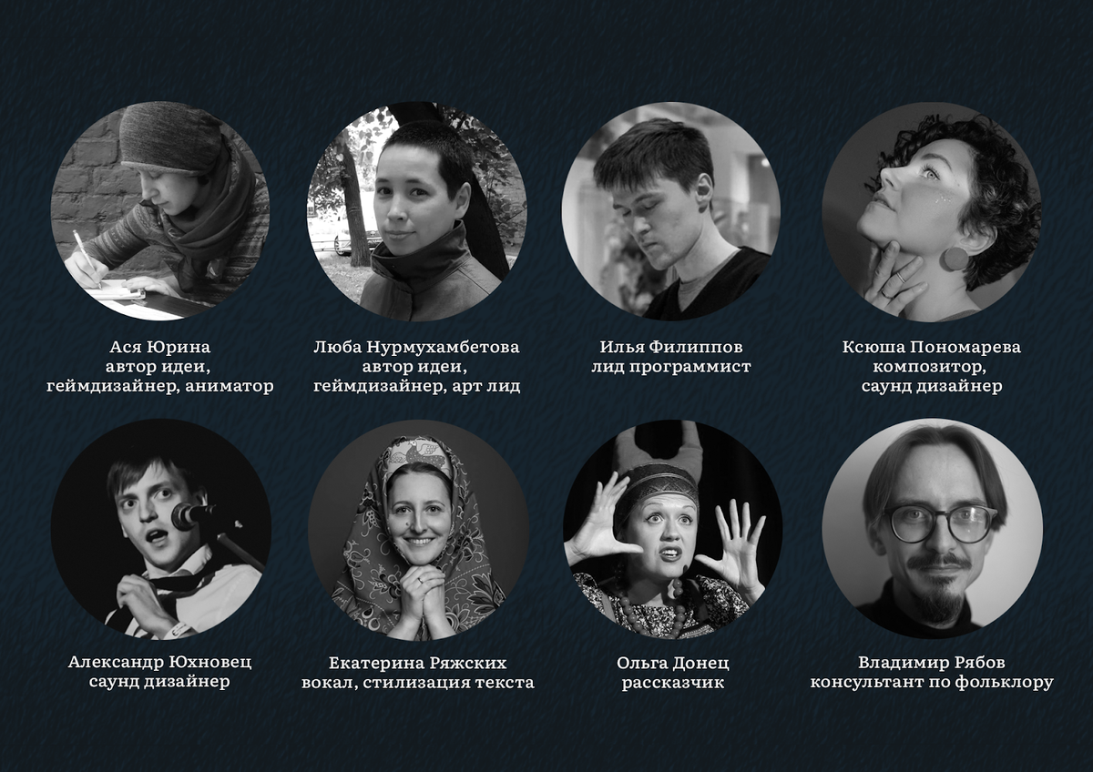 Команда разработчиков видеоигры "Василиса и Баба Яга"