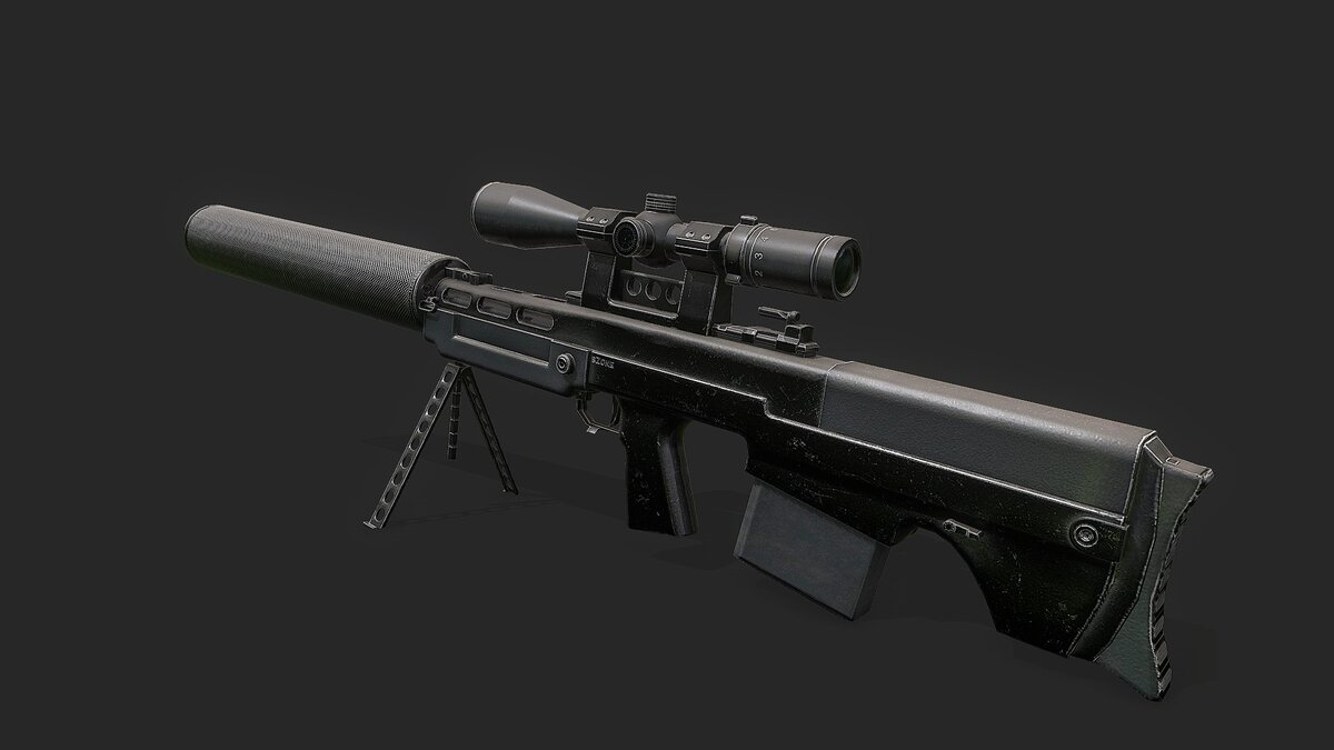 Винтовка очень компактная, но на вид громоздкая, а по факту легкая - вес у нее 6.5 кг