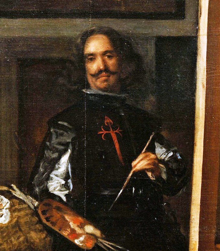 "Автопортрет",фрагмент картины "Менины", 1656