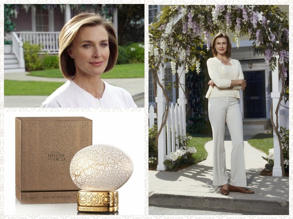 Верхние ноты: Пион и Белая фрезия; средняя нота: Персик; базовые ноты: Мускус, Амброксан и Кашмеран.