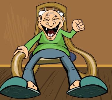 и чего он так ржёт? Может, идиот?! ))