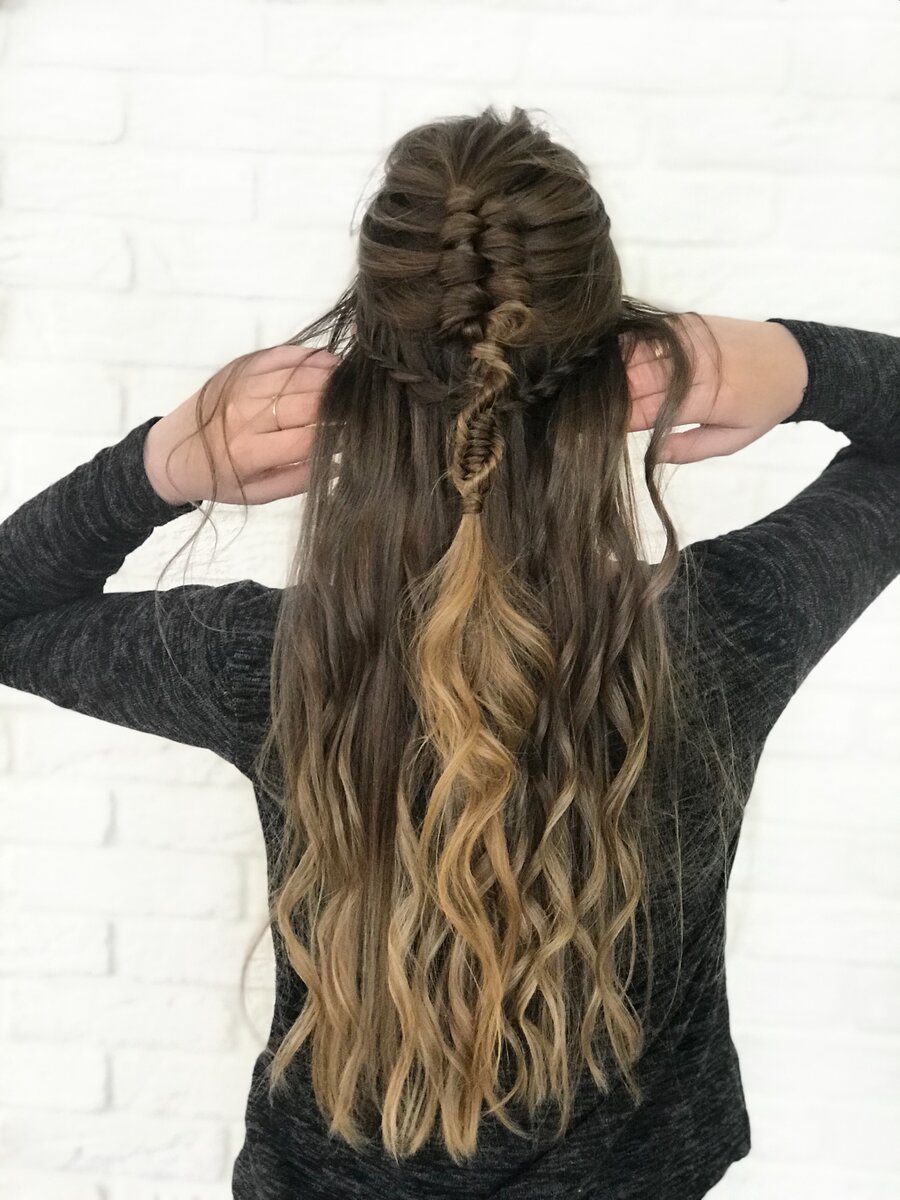 коса "бесконечность" и "ДНК"