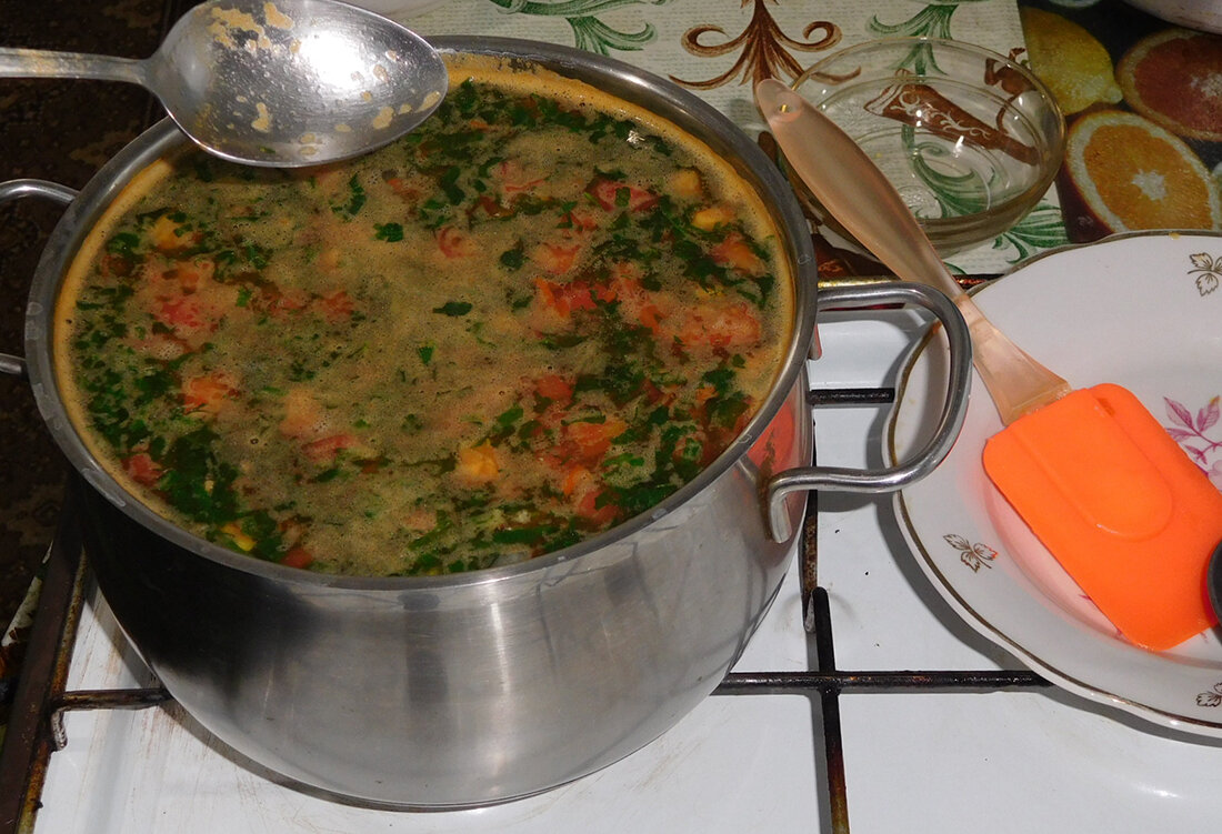 Рисовый суп со шпротами